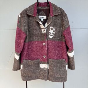 Mulberry Street 75% Wool Jacket Southwestern Transitional Coat Jacket, Size M